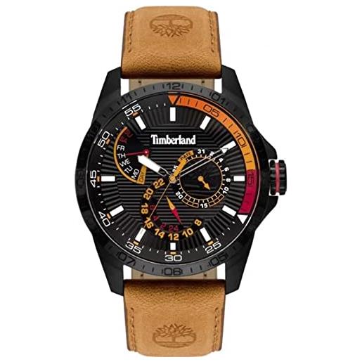 Timberland orologio analogico quarzo uomo con cinturino in pelle tbl15632jsb. 02