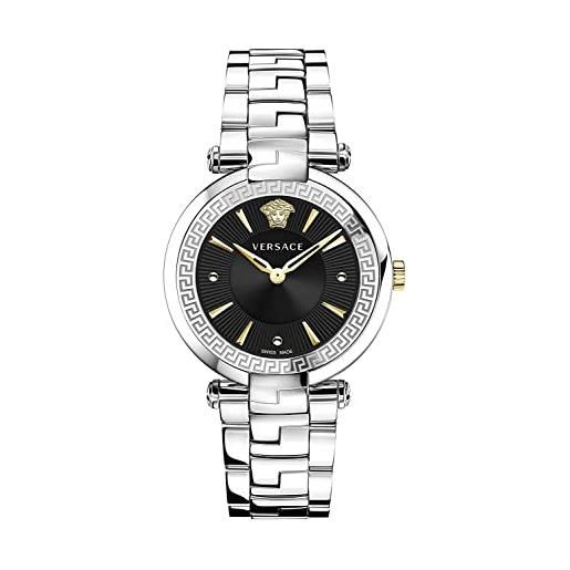 Versace orologio analogico al quarzo donna con cinturino in acciaio inox ve2l00321