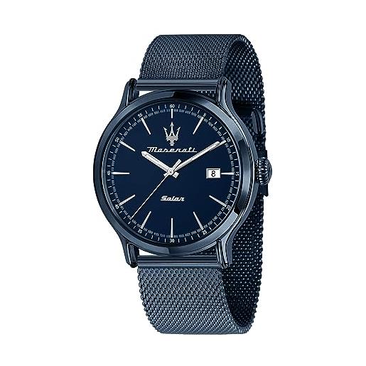 Maserati solar blue orologio uomo, solo tempo solare , analogico - r8853149001