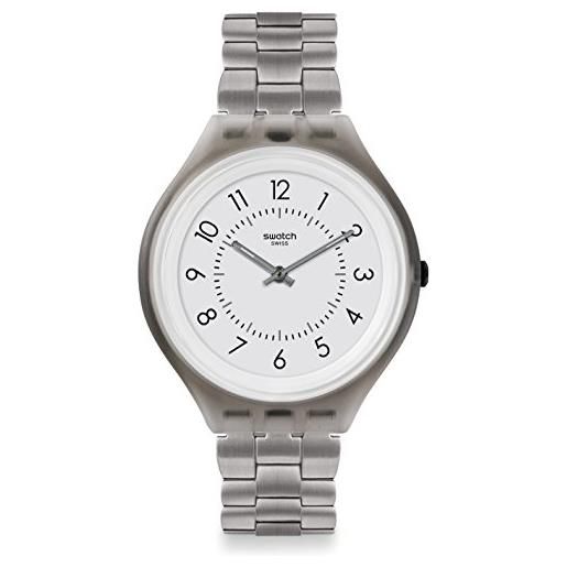 Swatch orologio digitale quarzo unisex con cinturino in acciaio inox svum101g