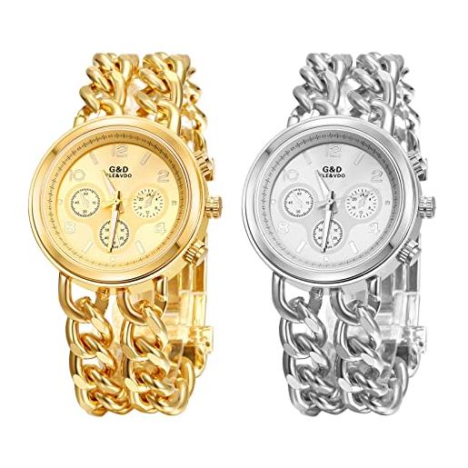 JewelryWe orologio da polso da donna orologio al quarzo cinturino quadrato con strass bracciale donna catena in lega regalo colore argento/oro