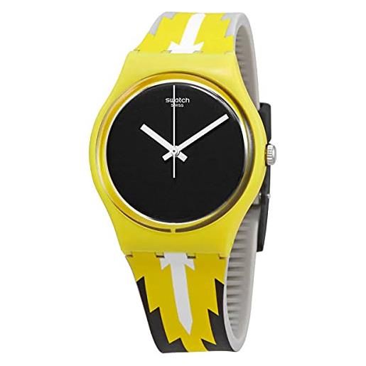 Swatch orologio analogico al quarzo svizzero unisex adulto con cinturino in silicone gj140