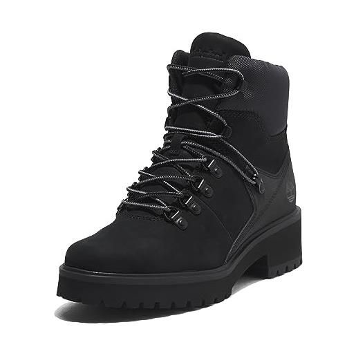 Timberland carnaby cool hiker, stivali alla moda donna, nero nubuck, 37 eu larga