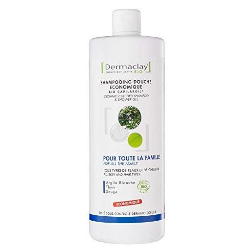 Dermaclay shampoo doccia provence rosmarino salvia timo argilla bianca 1 litro