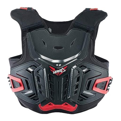 Leatt 4.5 protezione toracica moto, unisex - junior, black/red, taglia unica