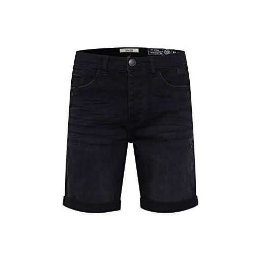 b BLEND blend martels pantaloncini di jeans shorts bermuda da uomo elasticizzato slim, taglia: l, colore: denim black (76204)