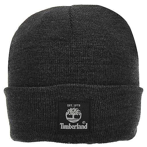 Timberland cappello corto da uomo con etichetta tessuta cappello freddo, crema, taglia unica