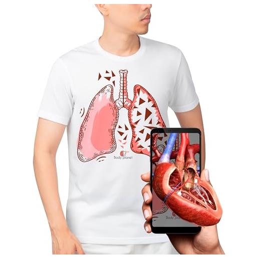 AR+ Body Planet evo magic t-shirt (l) maglietta realtà aumentata corpo umano