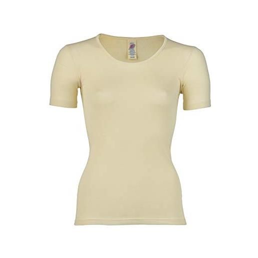 Engel natur, maglietta da donna a maniche corte, 100% lana (kbt) (ardesia, 34-36 eu)