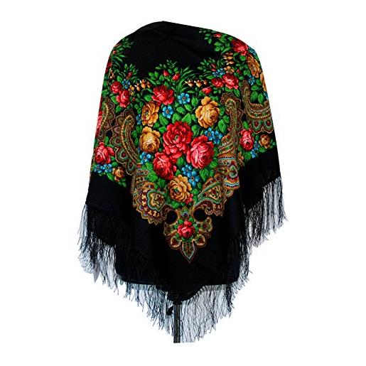 Pavlovo Posad Shawl Manufactory moda morbido calda scialle per donne sciarpa 100% lana