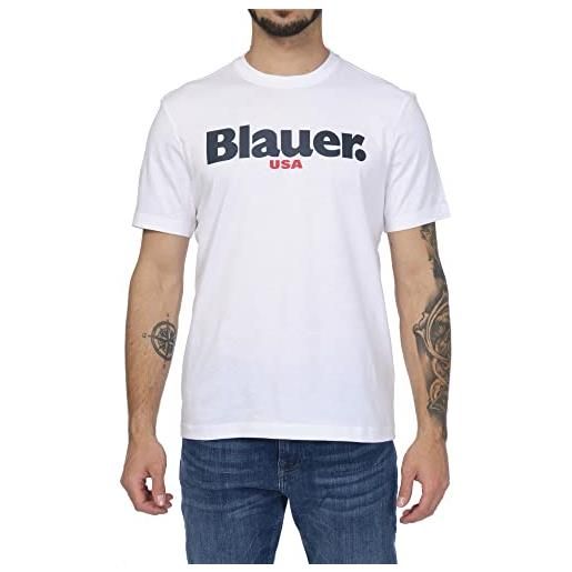 Blauer t-shirt manica corta, 100 bianco ottico, s uomo
