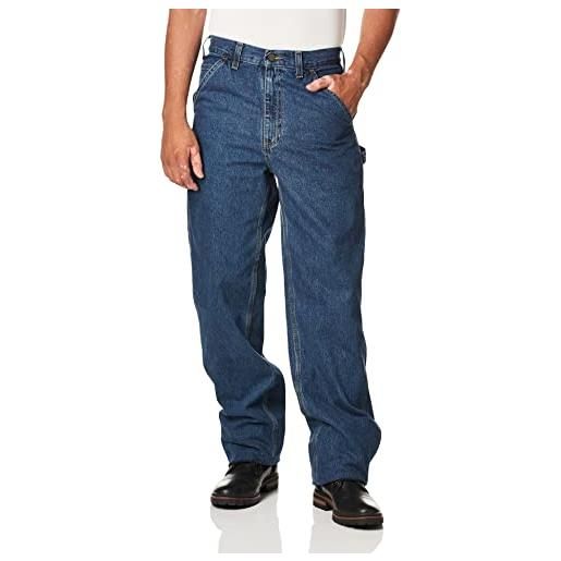 Carhartt salopette da lavoro original fit (regular e big e tall) pantaloni, deepstone, 35w x 28l uomo