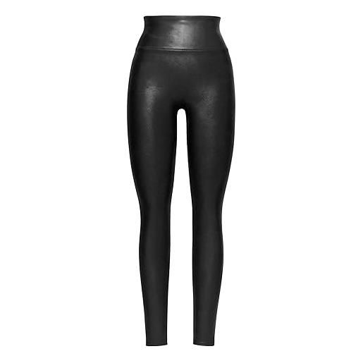 Spanx faux leather leggings pantaloni, nero (black black), xs donna