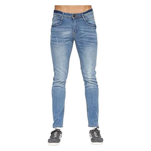 Duck and Cover - jeans da uomo everyday essential 'tranfil' slim fit distressed jeans, tranfil/colorato blu, w40/l32