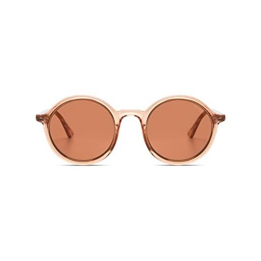 KOMONO madison dry rose gold rim unisex round bio nylon g850 sunglasses for men and women with uv protection and scratch-resistant lenses