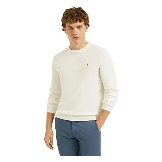 Polo Club maglione manica lunga uomo maglioni bianco crew neck pullover 100% cotone