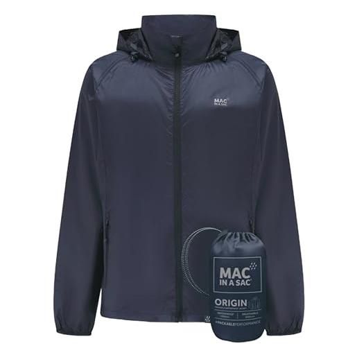 Mac in a Sac giacca impermeabile unisex edition ripiegabile, marina militare, s