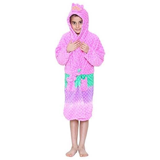 A2Z 4 Kids bambini ragazze ragazzi accappatoio novità 3d sirena animale - bathrobe mermaid_11-12