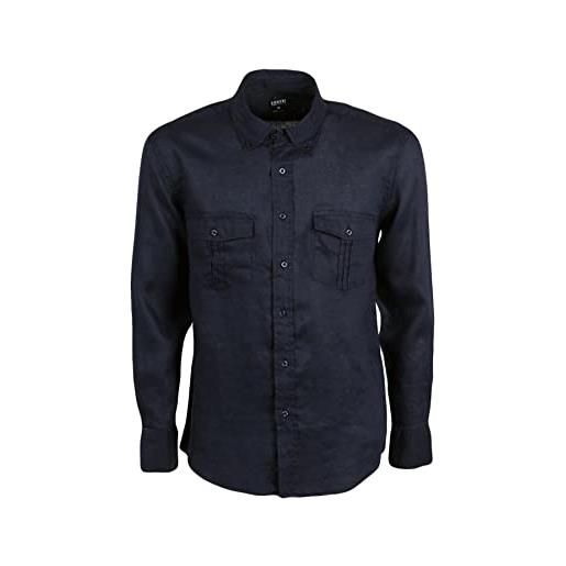 Coveri Collection camicia lino uomo taglia comoda button down