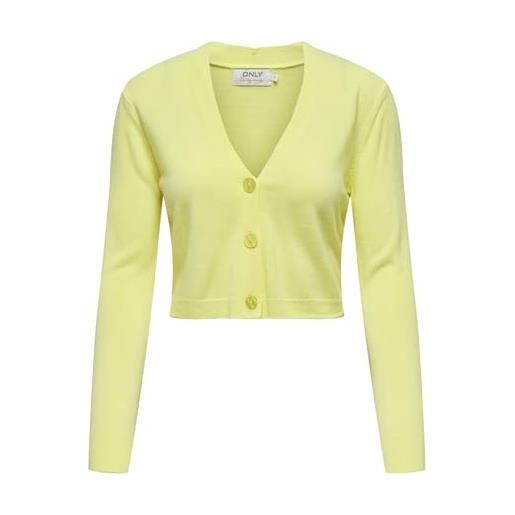 Only cardigan cropped knitted pullover sunny lime s sunny lime s