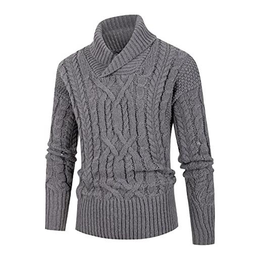 Kobilee maglioni uomo cashmere pesante elegante maglia termica girocollo slim fit invernale pullover dolcevita casual caldo cotone maglione sweater lana felpata