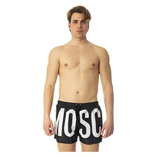 MOSCHINO beachwear uomo nero shorts mare con stampa logo lettering s