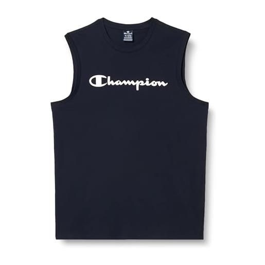 Champion legacy american classics small logo s/l canotta, bianco, xl uomo