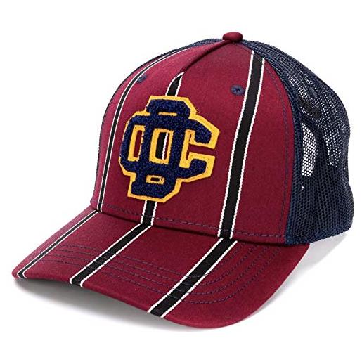 DSQUARED2 dc striped varsity crest patch logo embroidered iconic cappellino baseball cap cappellino berretto baseball cappello