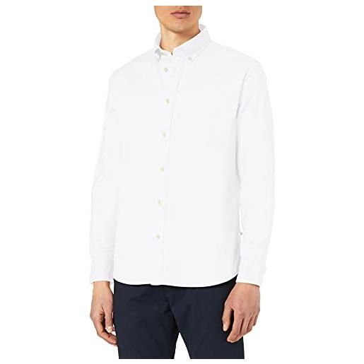 Selected Homme slhregrick-ox flex shirt ls s noos camicia, bianco, s uomo