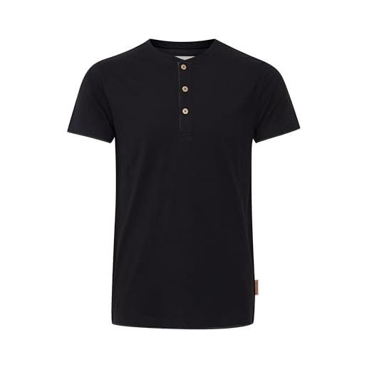 Indicode, tony, t-shirt da uomo, a maniche corte, colletto ampio, in materiale di alta qualità black xxl