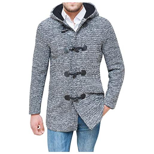 Evoga Cappotto giacca uomo grigio scuro casual invernale