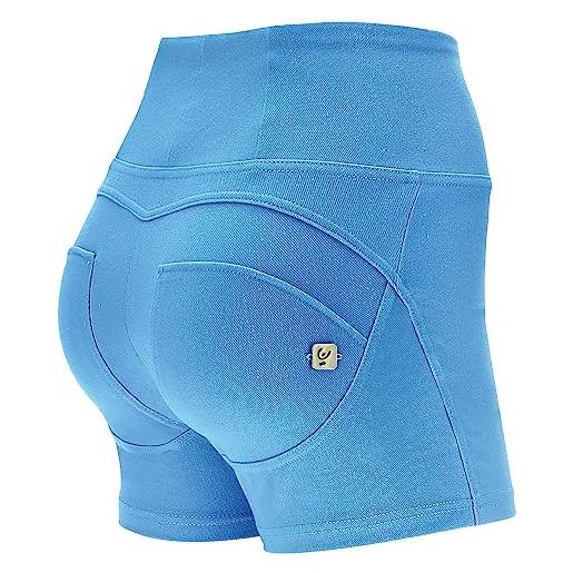 FREDDY - shorts push up wr. Up® vita alta jersey drill ecologico, azzurro, extra small