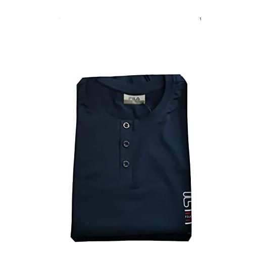 Fila egidio srl -pigiama corto uomo art fps1130 100% cotone jersey - offerta (xl, navy)