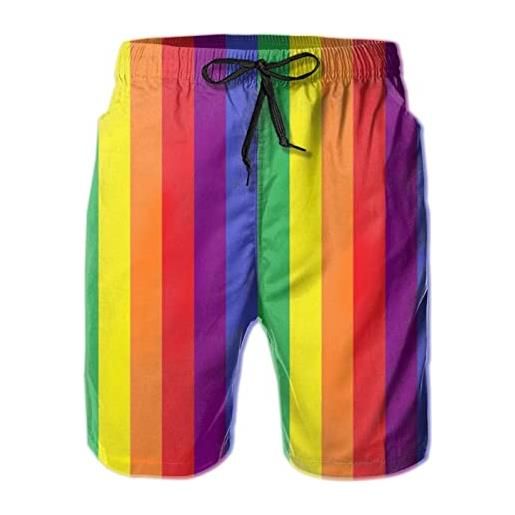 501 uomo costume mare arcobaleno boxer da bagno calzoncini leisure pantaloncini da bagno asciugatura rapida tronchi per la spiaggia resistenti costume surf pantaloncini l