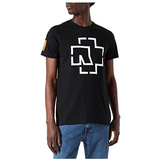 Rammstein logo tee t-shirt, nero, xxl uomo
