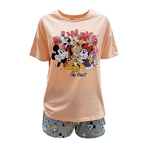 Disney pigiama corto donna mickey mouse t-shirt e short in cotone estivo 6093