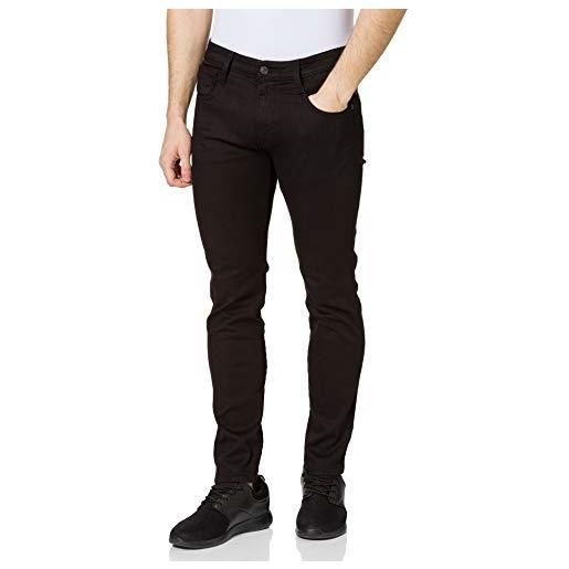 Replay jeans da uomo anbass slim fit con power stretch, nero (black 098), w27 x l32
