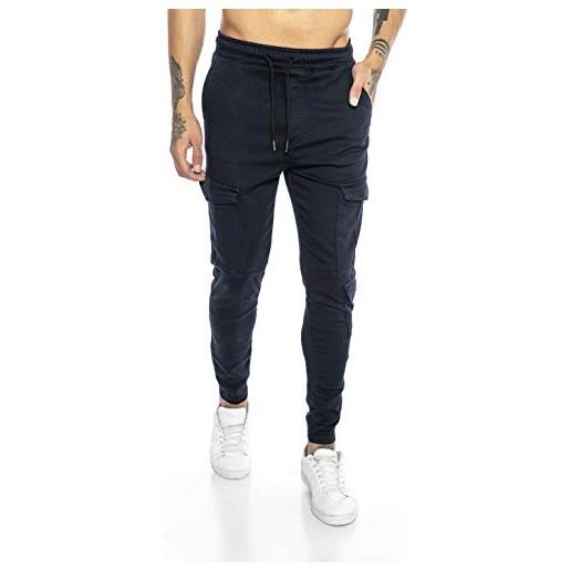 Redbridge jeans da uomo pantalone da tuta denim in cotone colored jeans gamba stretta blu scuro w34 l34