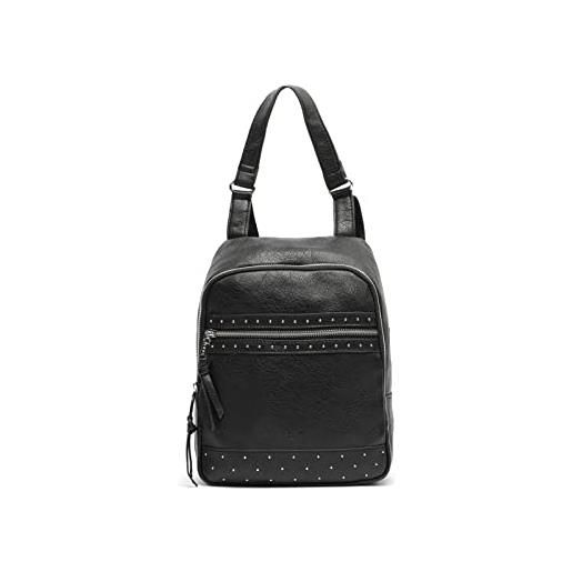 MISAKO - zaino borsa suli donna antifurto in tinta unita | borsa zaino in pelle sintetica, borgogna, chulo