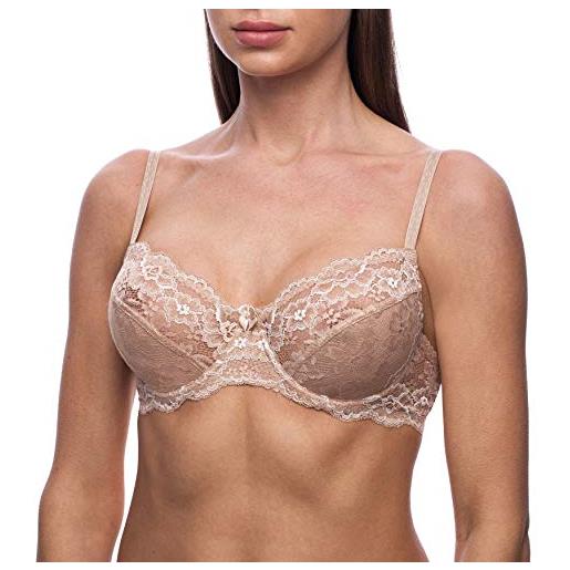 frugue reggiseno con ferretto non imbottito sexy pizzo contenitivo donna nero it 3f