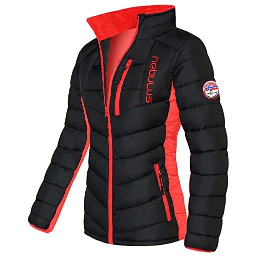 Nebulus giacca da donna graffity, calda, per attività all'aria aperta, pratica e versatile giacca invernale, nero/rosa, s