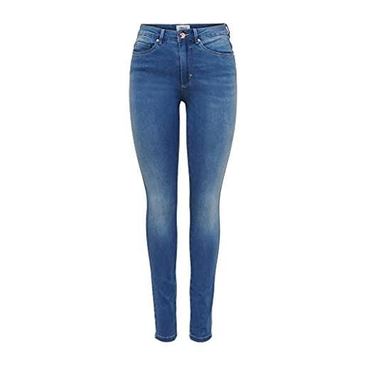 Only onlroyal life hw sk dnm, jeans donna, blu (light medium blue denim), xl/30