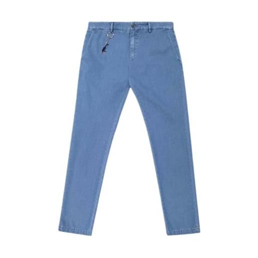 PAUL & SHARK 22414120 summer denim pantalone in organic denim jeans light cotton uomo regular fit (52, denim blue)