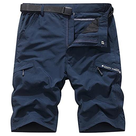 Yukirtiq uomo shorts bermuda pantaloncini leggeri asciutti corti da uomo con cintura escursionismo shorts all'aperto pantaloni da jogging cargo shorts