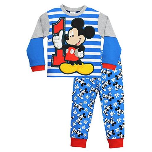 Disney - pigiama a maniche lunga per ragazzi - mickey mouse - 4 a 5 anni