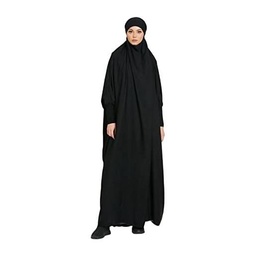 RUIG abito da donna preghiera musulmana abaya islamico maxi caftano africano turchia islam dubai abito a figura intera con hijab