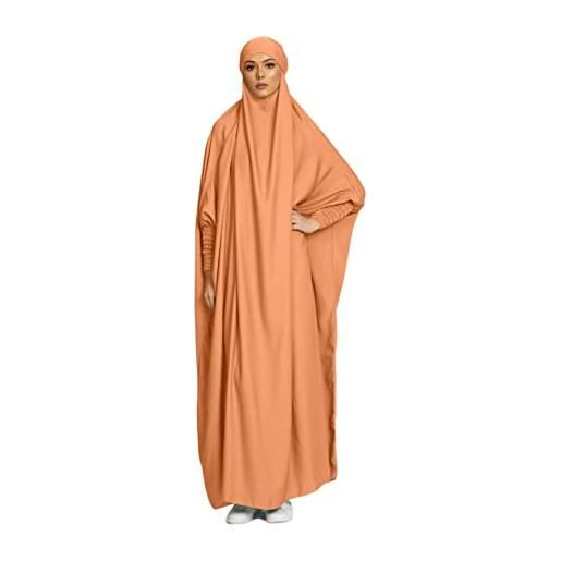 RUIG abito da donna preghiera musulmana abaya islamico maxi caftano africano turchia islam dubai abito a figura intera con hijab