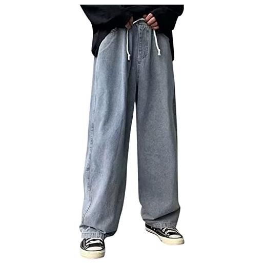 Generico jeans in saldo pantalones anchos, pantalones para hombre, pantalones holgados de talla grande en la cintura, pantalones elásticos de pierna bermuda jeans uomo con tasche laterali
