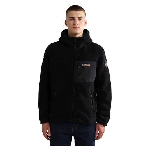 NAPAPIJRI yupik full zip hoodie fleecewear - black-m