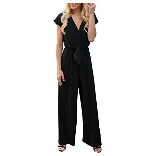 MJGkhiy jumpsuit donna estiva elegante camicia senza manica con pantaloni tutine lunghi intere pantaloni regolabile tracolla playsuit comoda taglie forti sciolto tuta lunga regolabile pantaloni